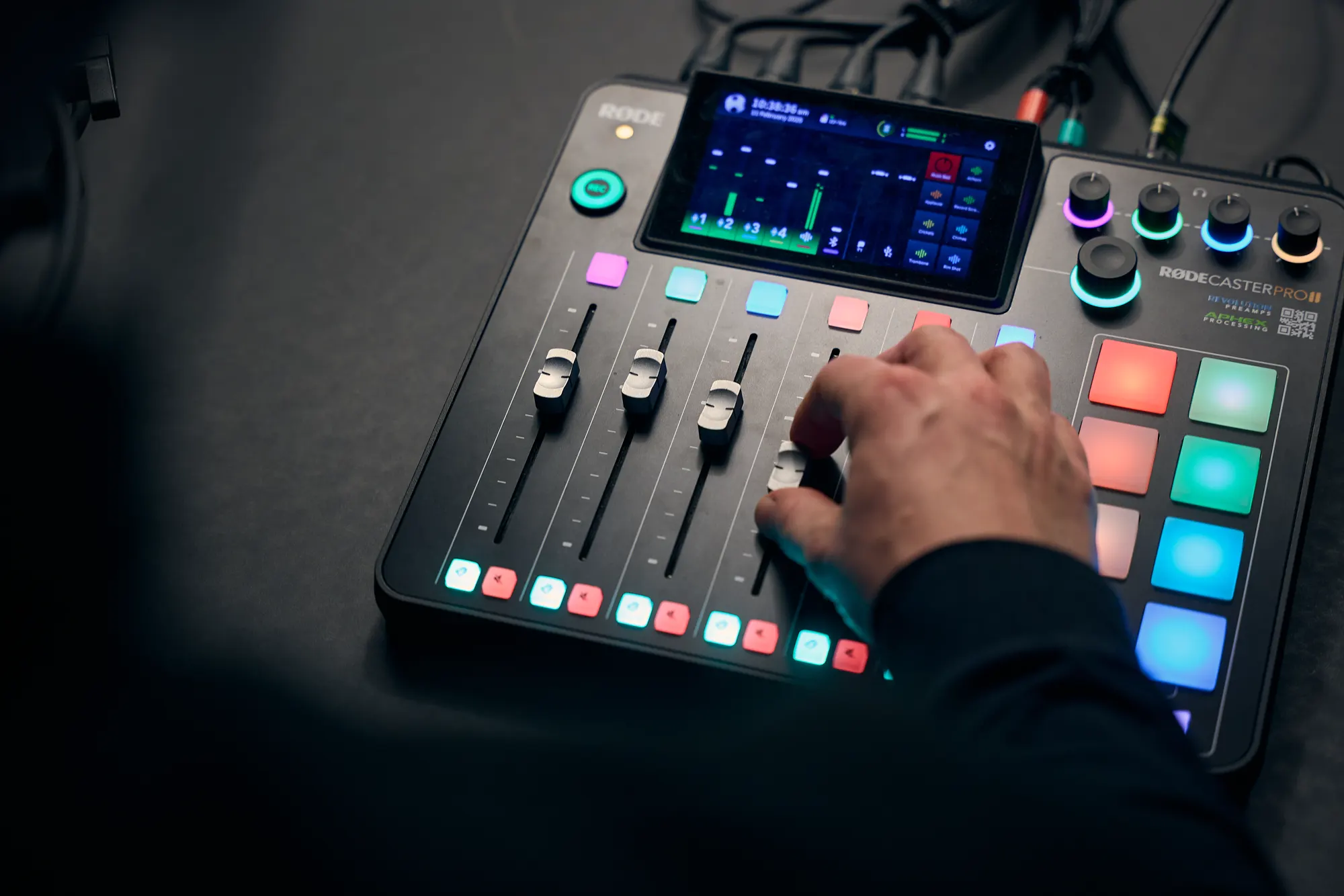 The RØDECaster mixer during an Øje på Sagen recording