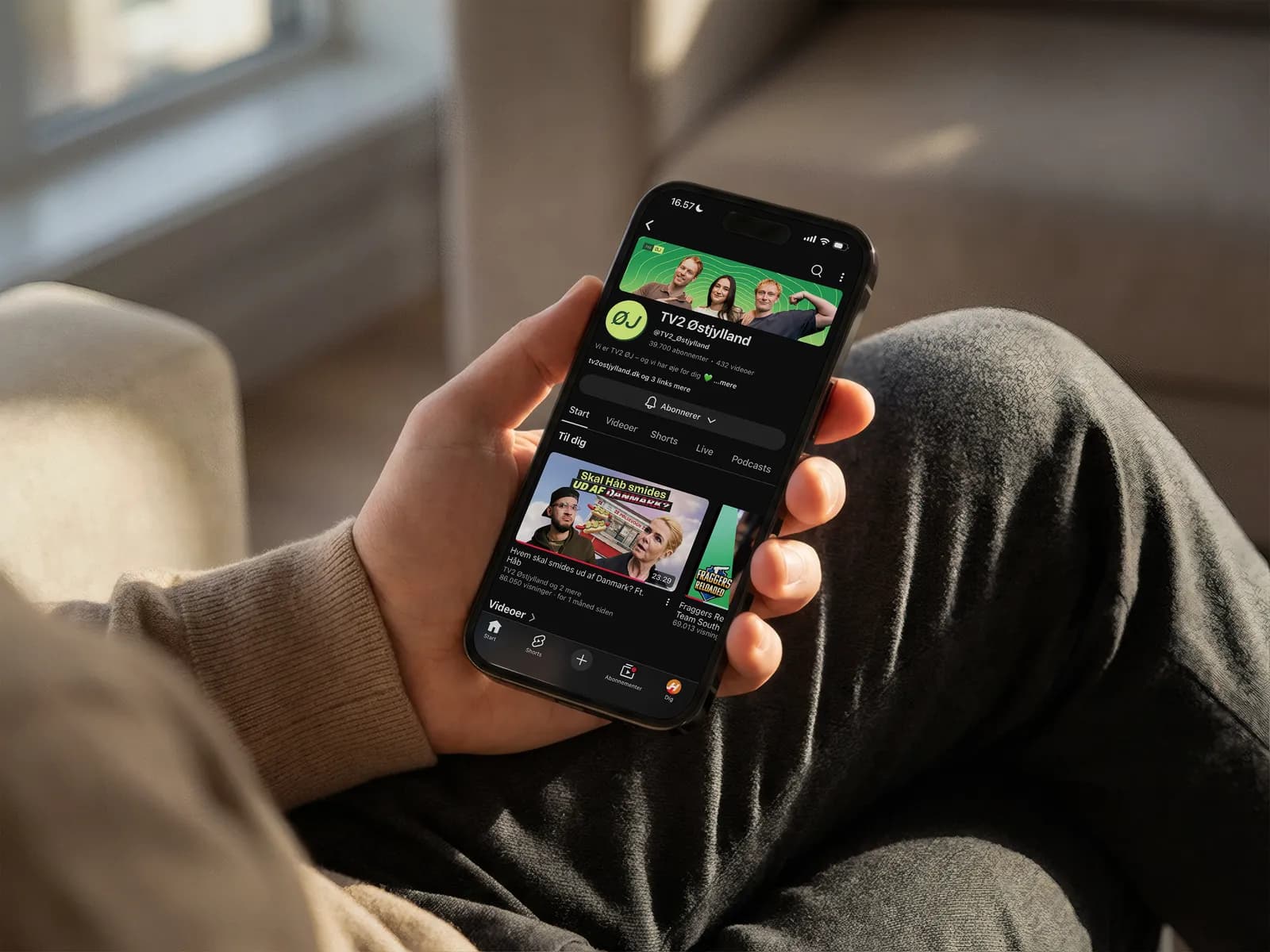 The YouTube identity delivered for mobile