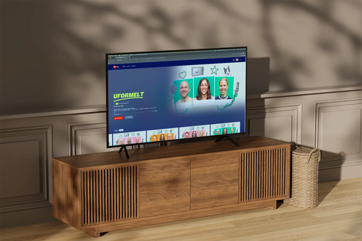 Uformelt on TV 2 Play in a living-room setting