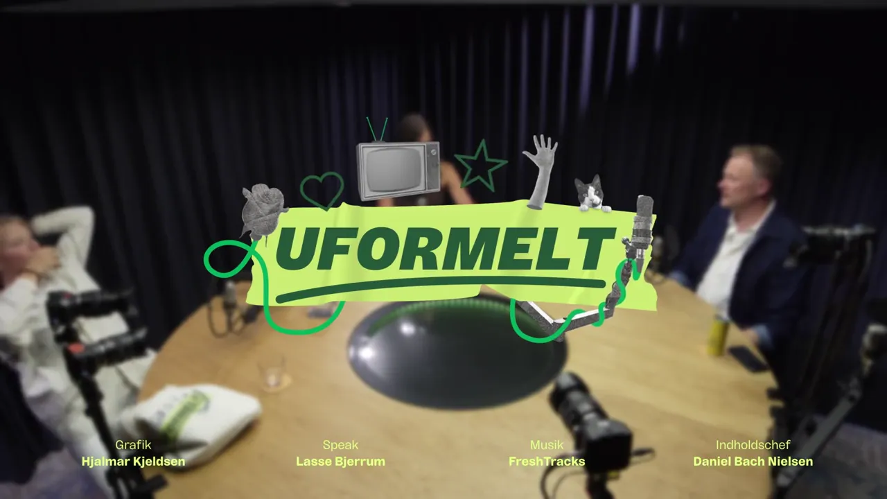 The Uformelt outro with credits and logo over the studio recording